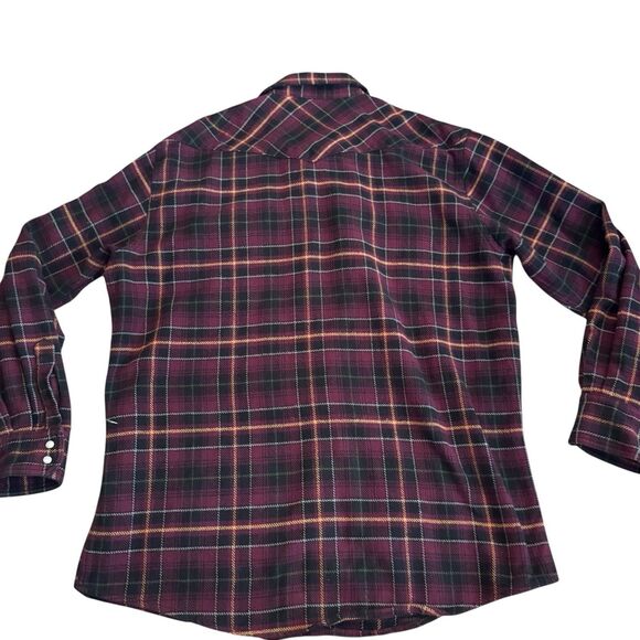 Vintage XL‎ tall Red Green Five Brother Thick Cotton Button Flannel Shirt - USA - Picture 11 of 11